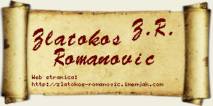 Zlatokos Romanović vizit kartica